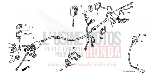 WIRE HARNESS (1) XR600RT de 1996